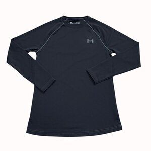 Under Armour Coldgear Mens Shirt Size M Black Long Sleeve Fitted Activewear
